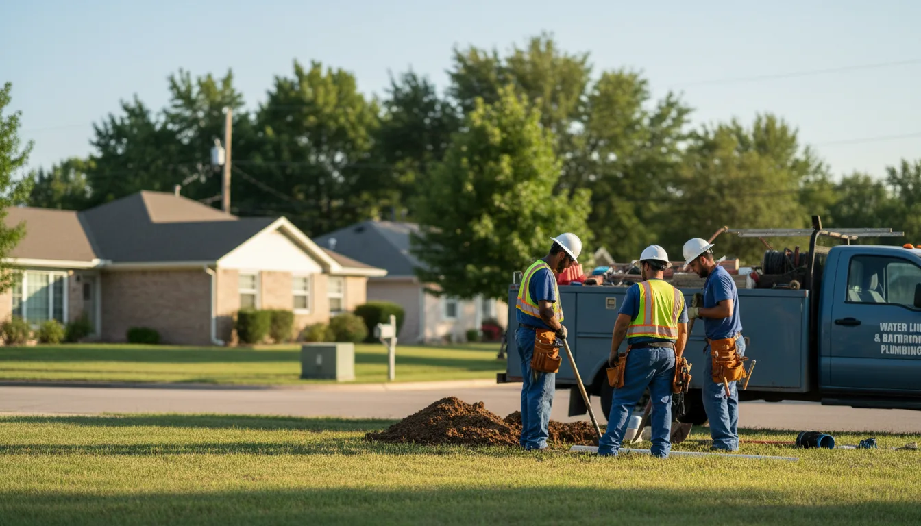 Residential water line and bathroom plumbing service in Raytown, MO